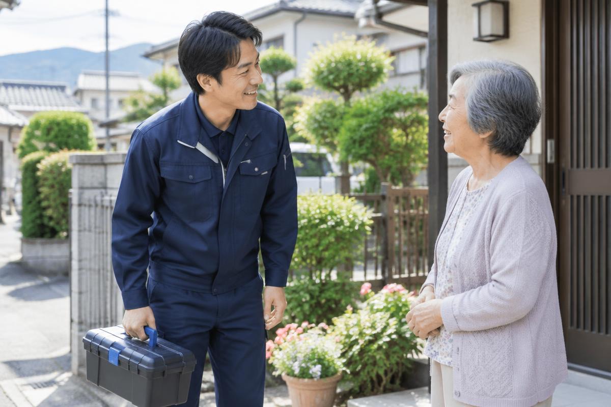 高齢者の暮らしを支えるスタッフのサービスイメージ